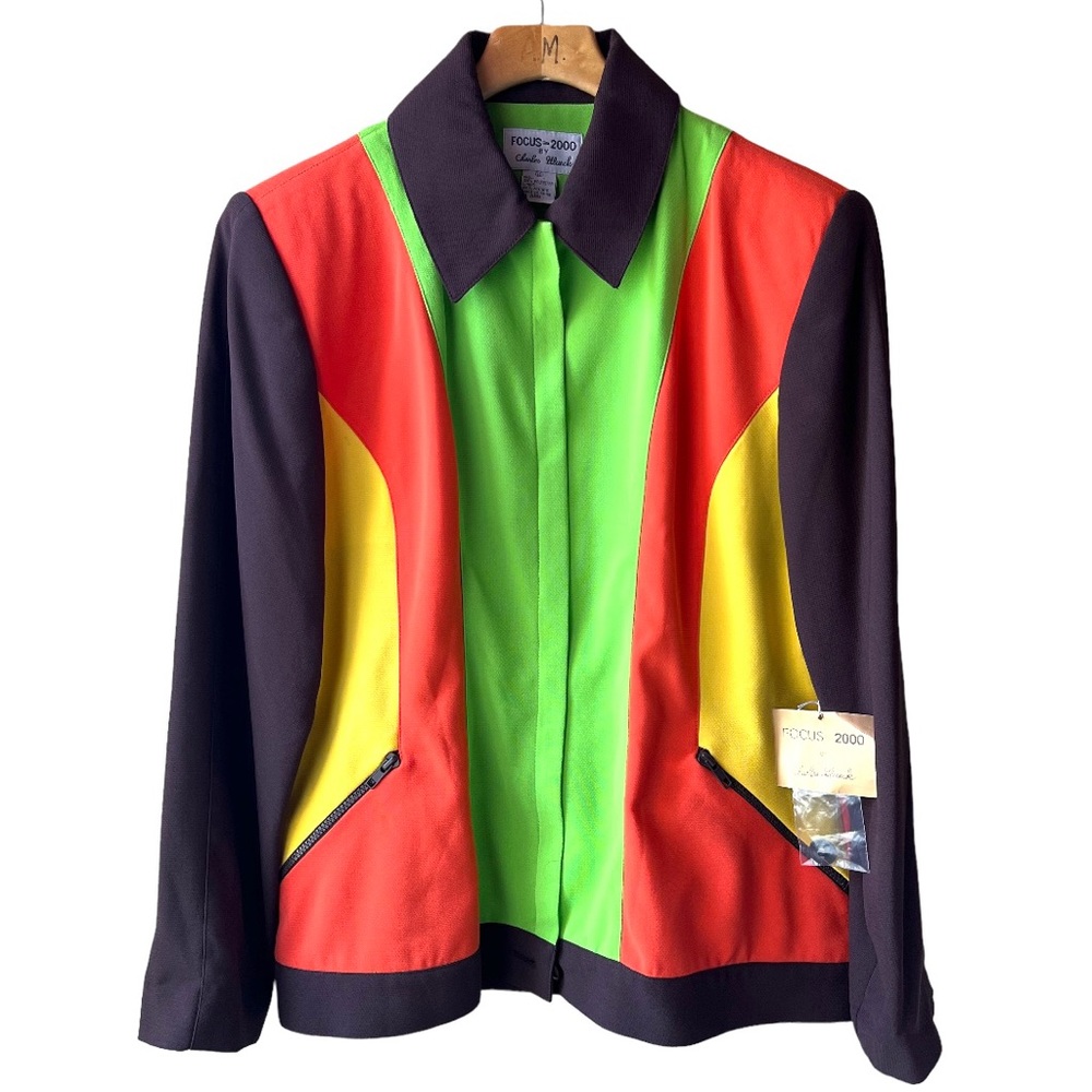 NWT Vintage Colorful Focus 2000 by Charles Glueck Sz 14